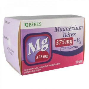 Magnézium Béres 375mg+B6 filmtabletta 30x