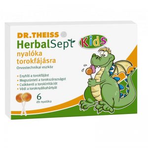 Dr.Theiss HerbalSept Kids nyalóka torokfájásra 6x
