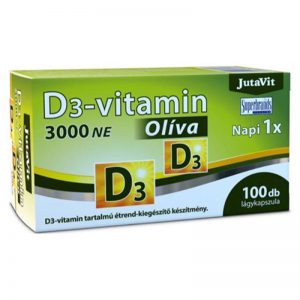 Jutavit D3-vitamin 3000NE Olíva lágykapszula 100x