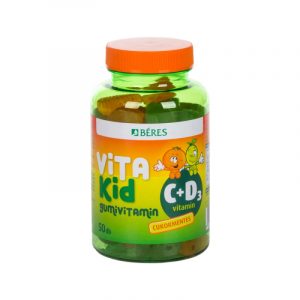 Béres VitaKid C+D₃ gumivitamin, cukormentes gumitabletta 50x