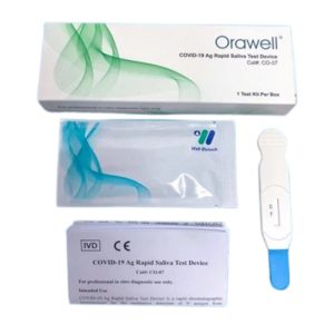 Well Biotech Orawell COVID-19 antigén, nyalókás, egylépéses gyorsteszt – 1 db tesztkészlet (nyálból – nyalókás)