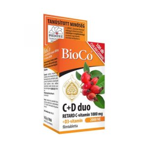 BioCo C+D3 DUO C-vitamin 1000mg D3-vitamin 2000NE retard filmtabletta 100x