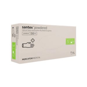 Santex púderezett latex vizsgálókesztyű S  1x