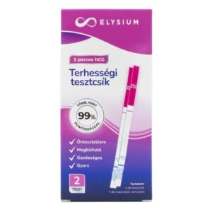 Elysium gyors kimutatású terhességi tesztcsík – hCG 20 mIU/ml 2x