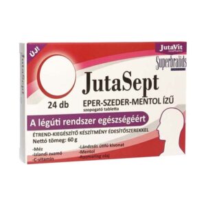 JutaVit JutaSept eper-szeder-mentol ízű szopogató tabletta 24x